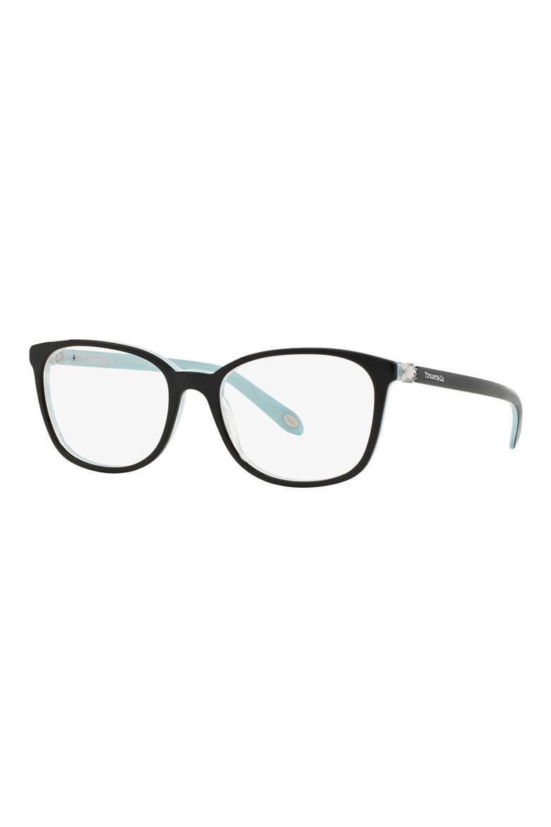 Universal Fit 53mm Square Optical Glasses, Alternate, color, BLACK BLUE