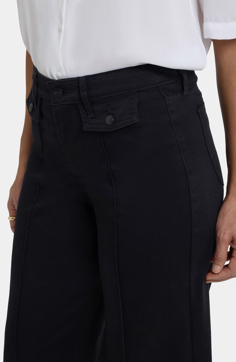 NYDJ Teresa High Waist Wide Leg Ankle Jeans, Alternate, color, Black