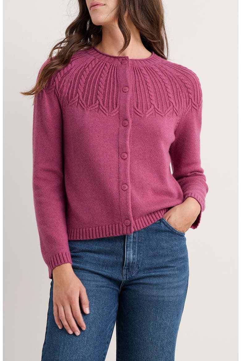 Sand Song Cardigan, Main, color, KNIT MELANGE ROSA