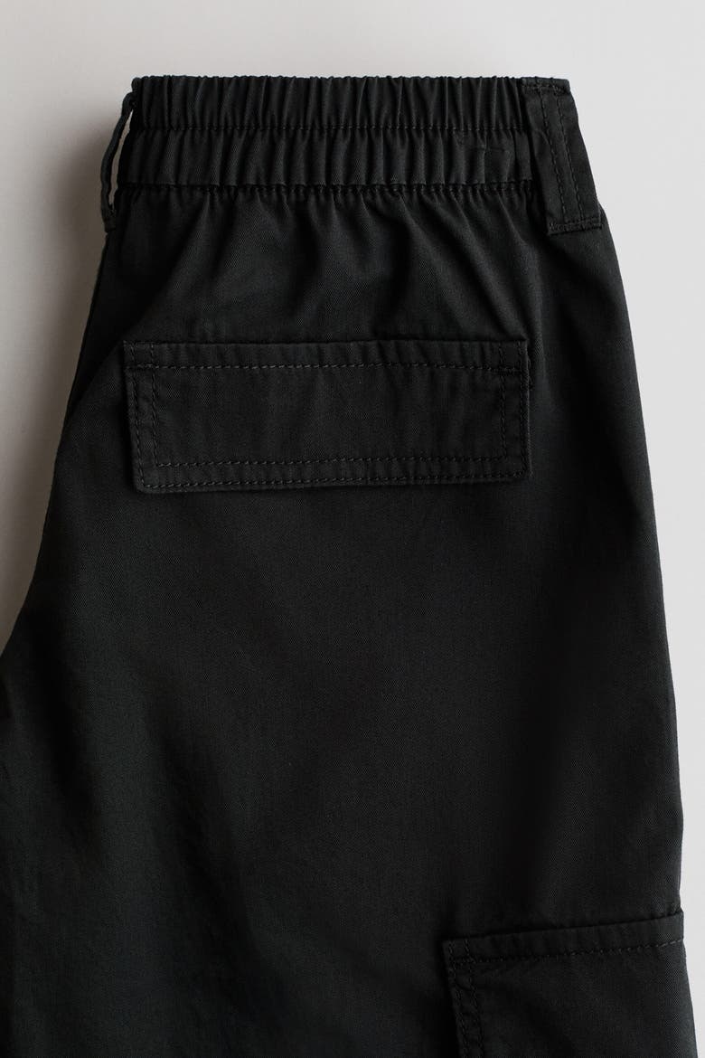 Cotton Twill Cargo Pants, Alternate, color, Black