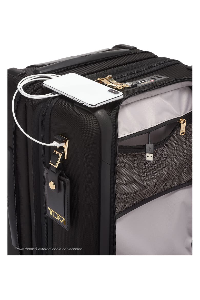 Alpha 3 Collection 22-Inch International Expandable Wheeled Carry-On Bag, Alternate, color, BLACK/ GOLD