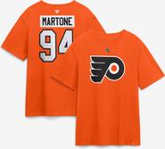 FANATICS Men's Fanatics Porter Martone Orange Philadelphia Flyers Authentic Stack Name & Number T-Shirt