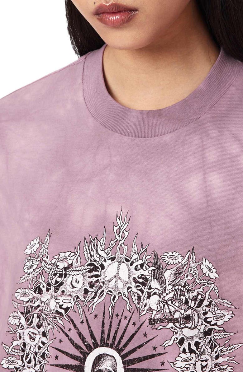 AllSaints Avalon Graphic T-Shirt Dress, Alternate, color, Pink