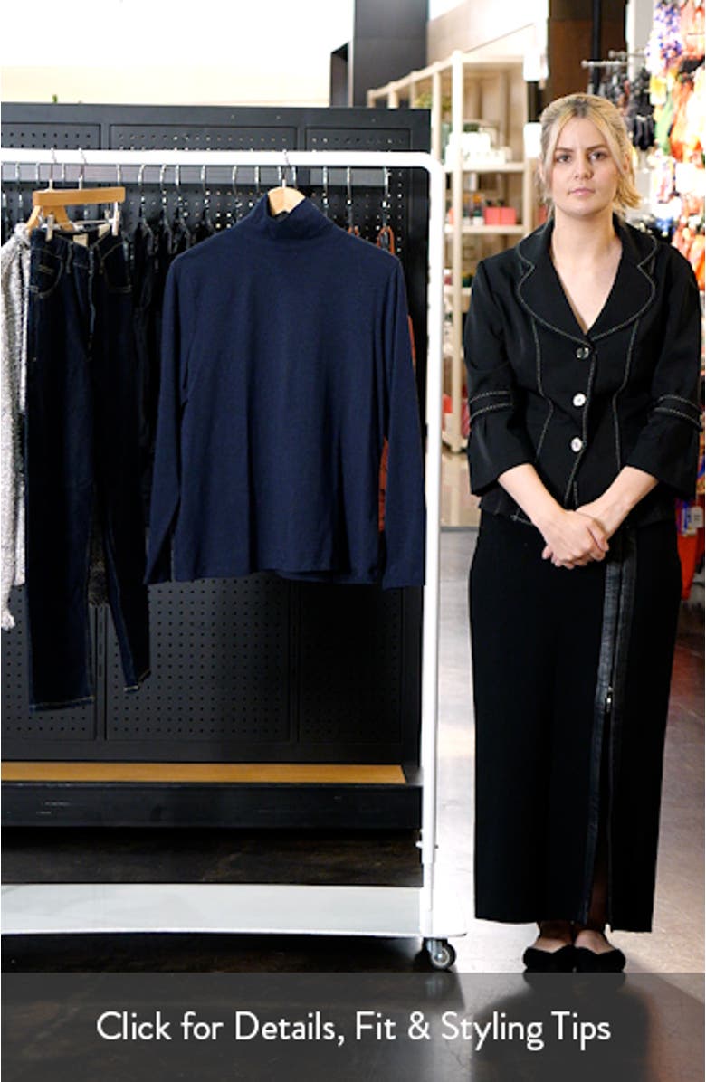 Landing Turtleneck Stretch Organic Cotton Top, sales video thumbnail