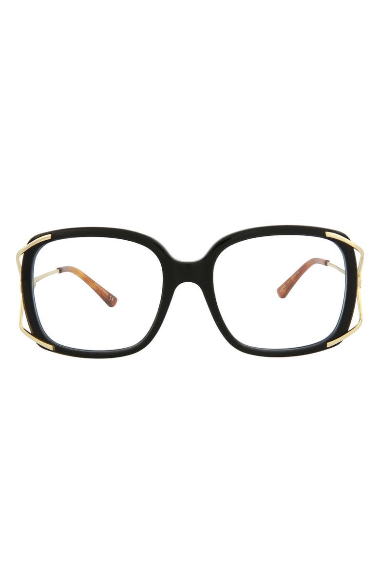 Gucci 55mm Square Optical Frames, Main, color,
