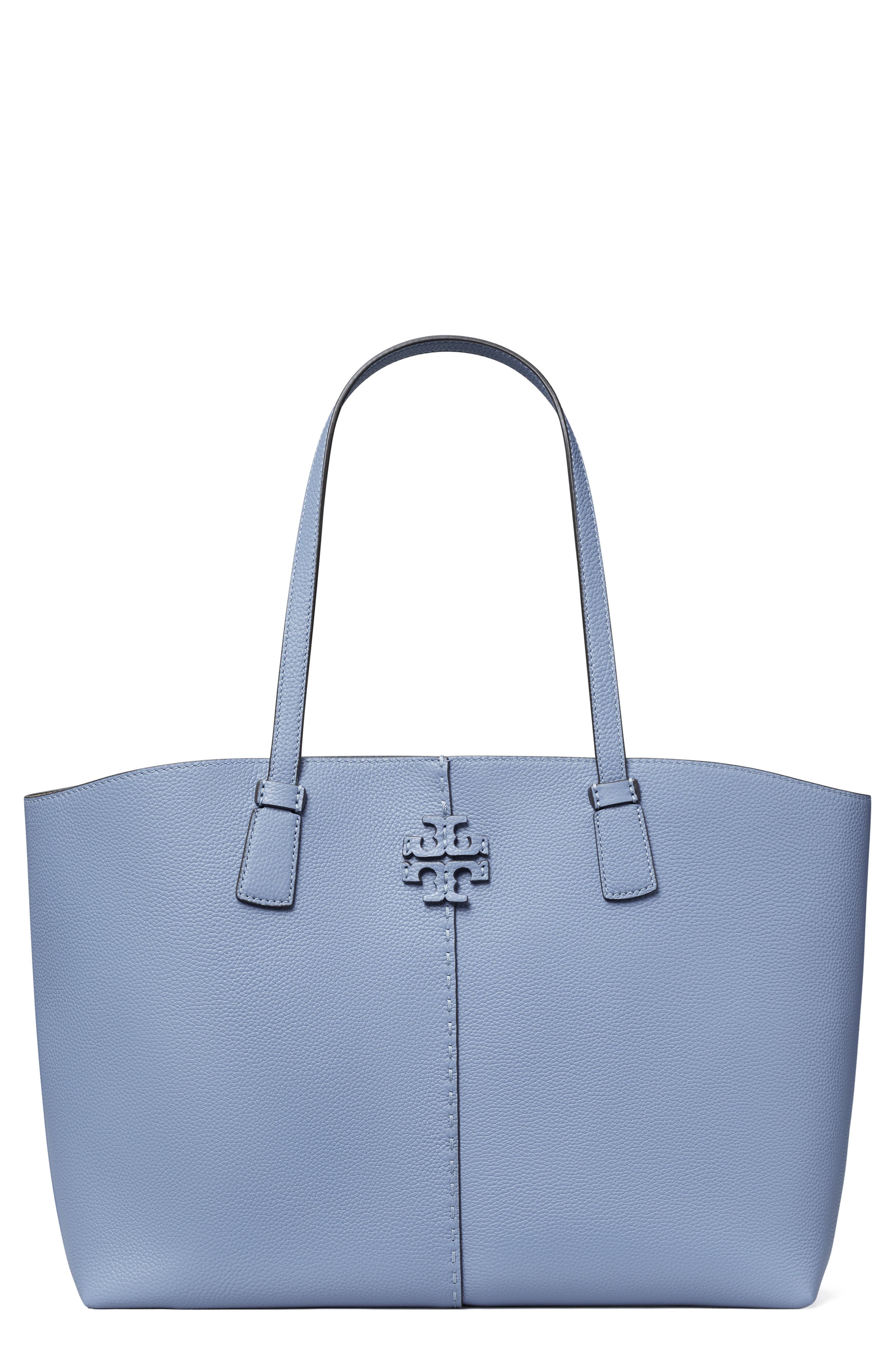 McGraw Leather Tote, Main, color, BLUEWOOD