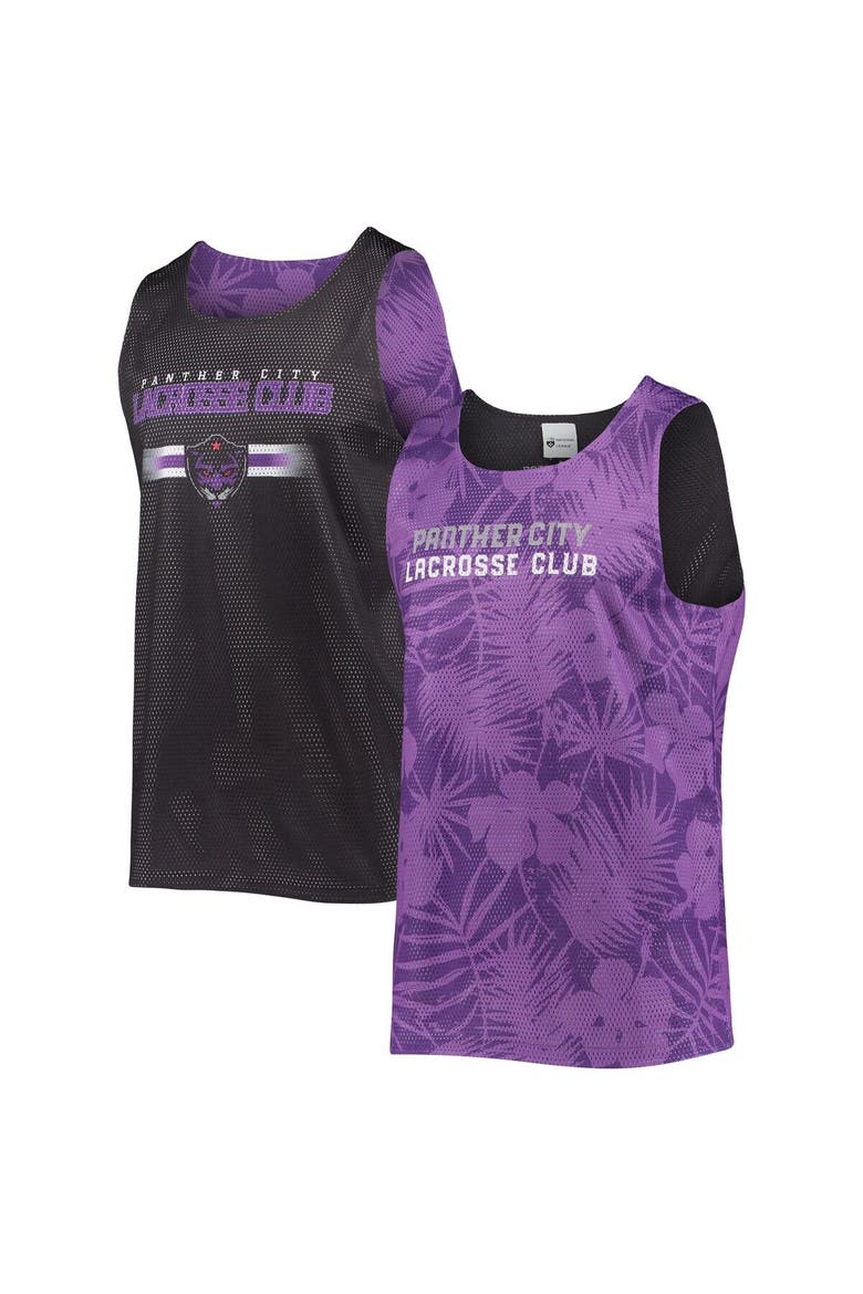 Men's FOCO Purple/Black Panther City Lacrosse Club Reversible Mesh Tank Top, Main, color, Purple
