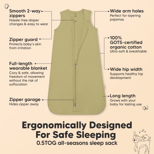 Keababies 2-pack Snooze Sleep Sacks In Avocado