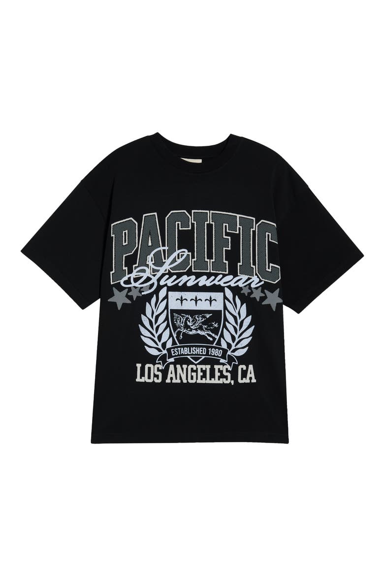 Crest Cotton Graphic T-Shirt, Alternate, color, BLACK