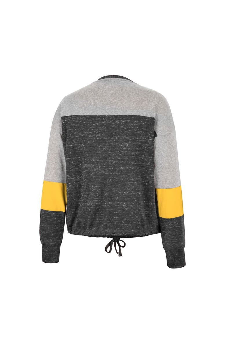 COLOSSEUM Women's Colosseum Black Iowa Hawkeyes Joanna Tie Front Long Sleeve T-Shirt, Alternate, color, 