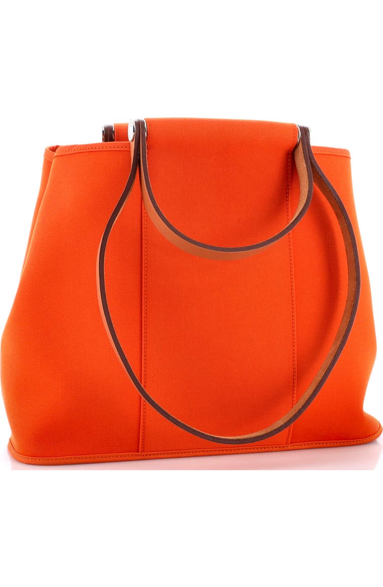 Pre-Owned Hermes Cabag Handbag Toile and Leather 32, Alternate, color,