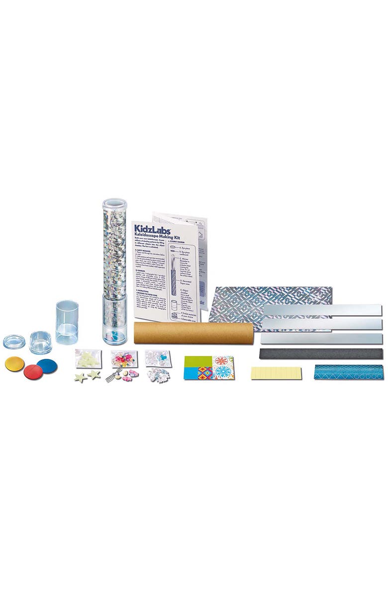 4M Kidzlabs Kaleidoscope Kit Diy Optical Light Toy, Alternate, color, Multicolored