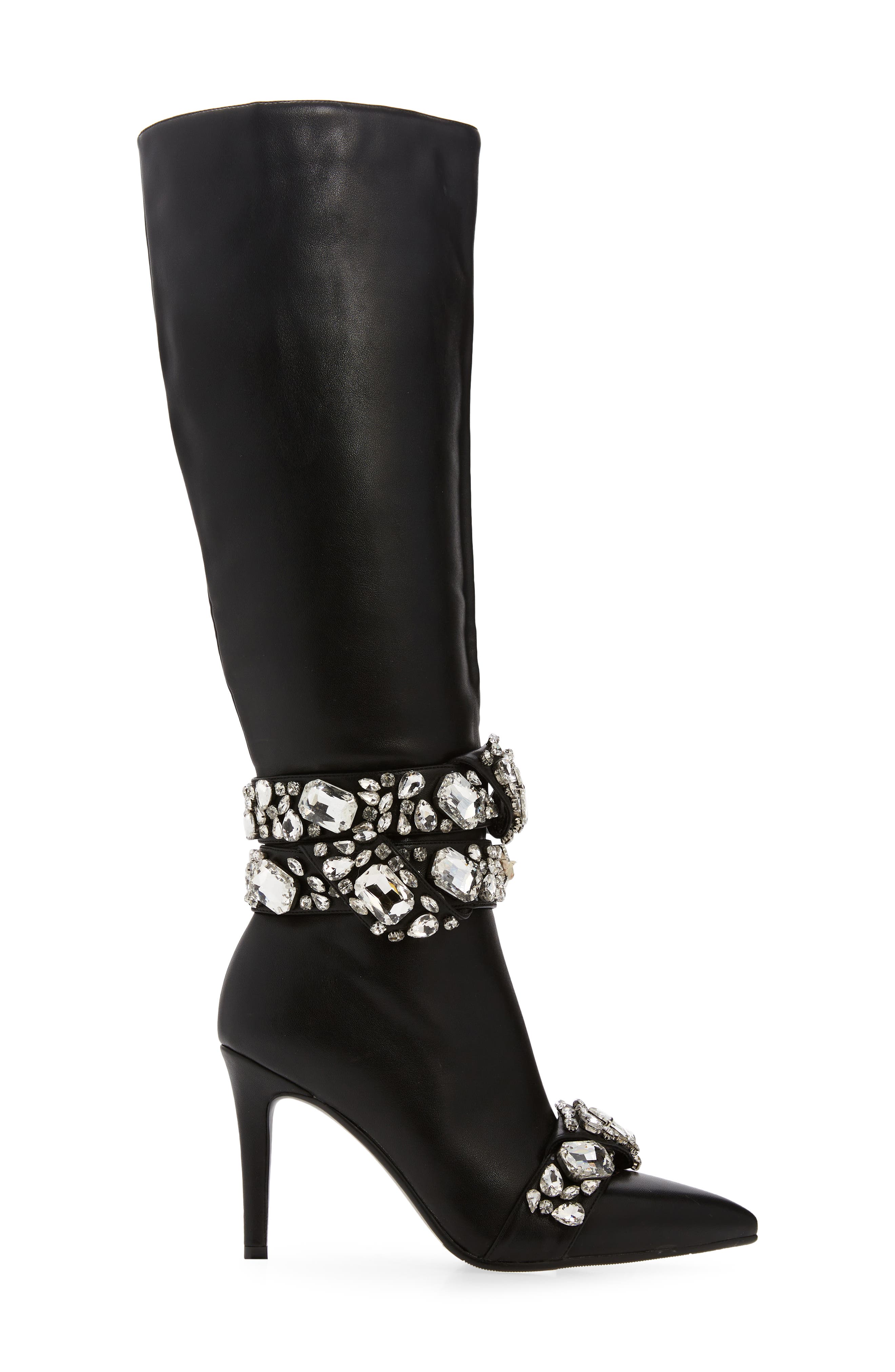 Alonza Knee High Boot, Alternate, color, BLACK