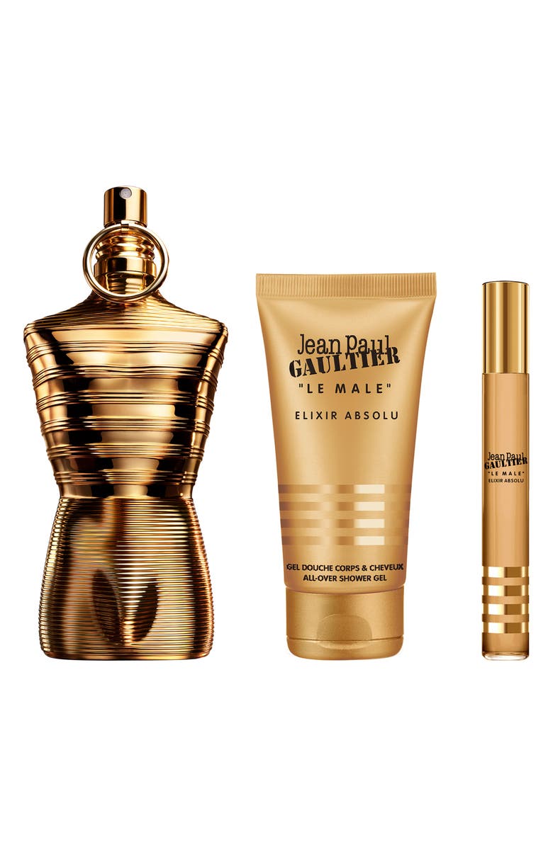 Jean Paul Gaultier Le Male Elixir Absolu 3-Piece Gift Set $253 Value, Alternate, color, 