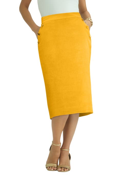 Linen Sailor Skirt (Plus)