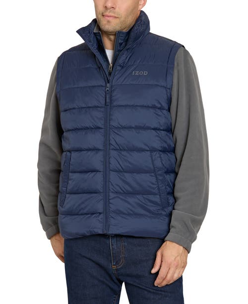 Izod Classic Puffer Vest In Blue