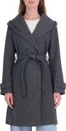 Sebby Faux Wool Oversized Hood Trench Coat