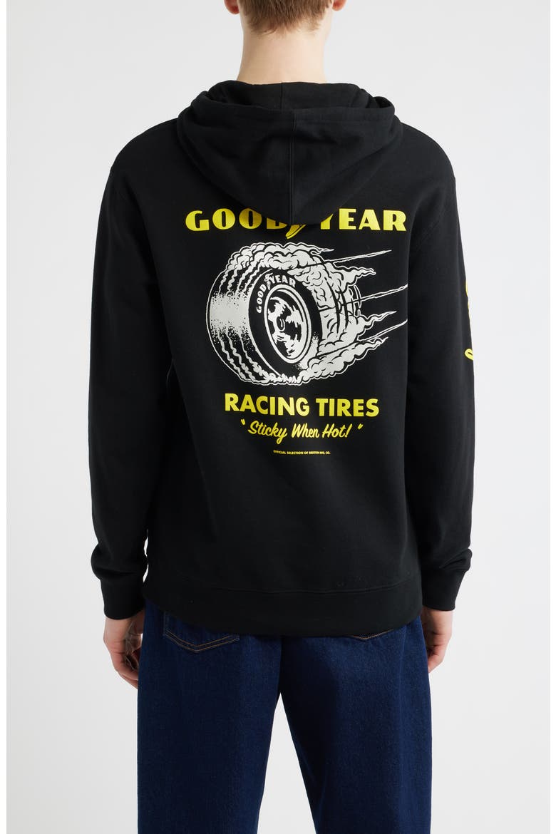 x Goodyear Cheater Slick Graphic Hoodie, Alternate, color, BLACK