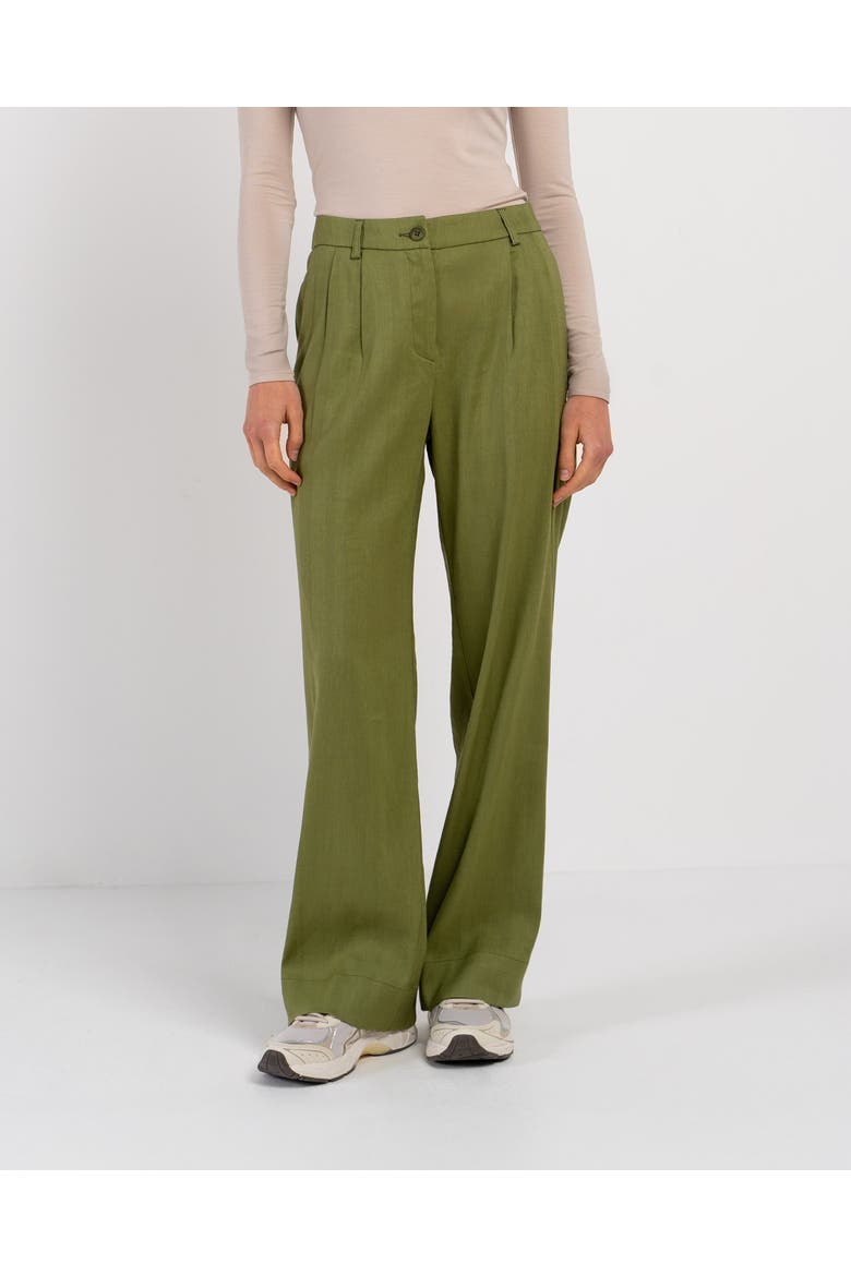 Iona Linen Pants, Main, color, Olive