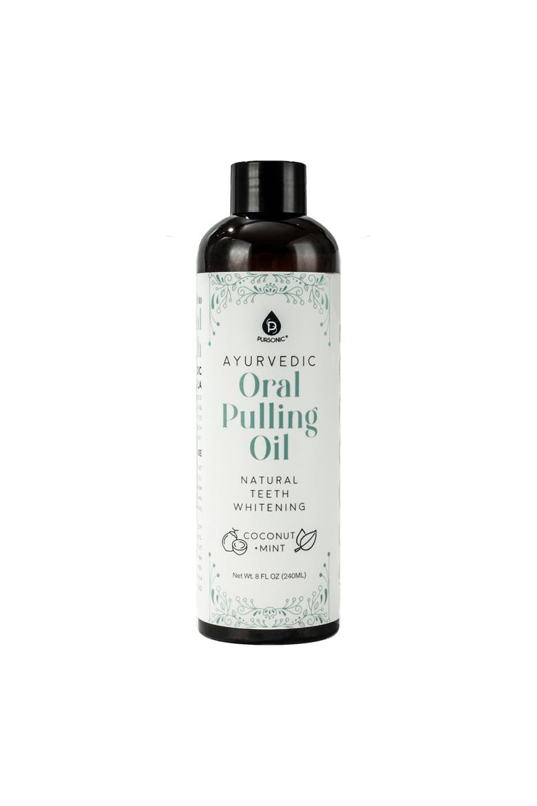 Ayurvedic Oral Pulling Oil with Tongue Scraper, Alternate, color, Green