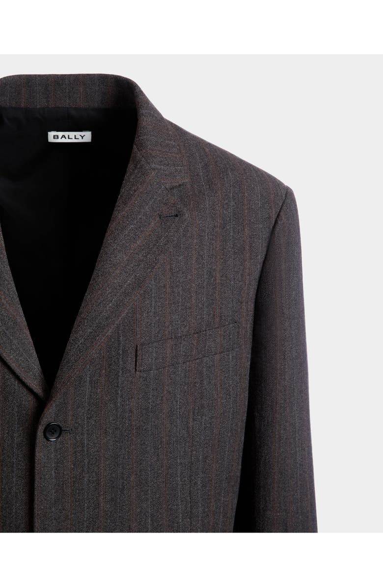 Bally Blazer With a Pinstripe Pattern, Alternate, color, Gray