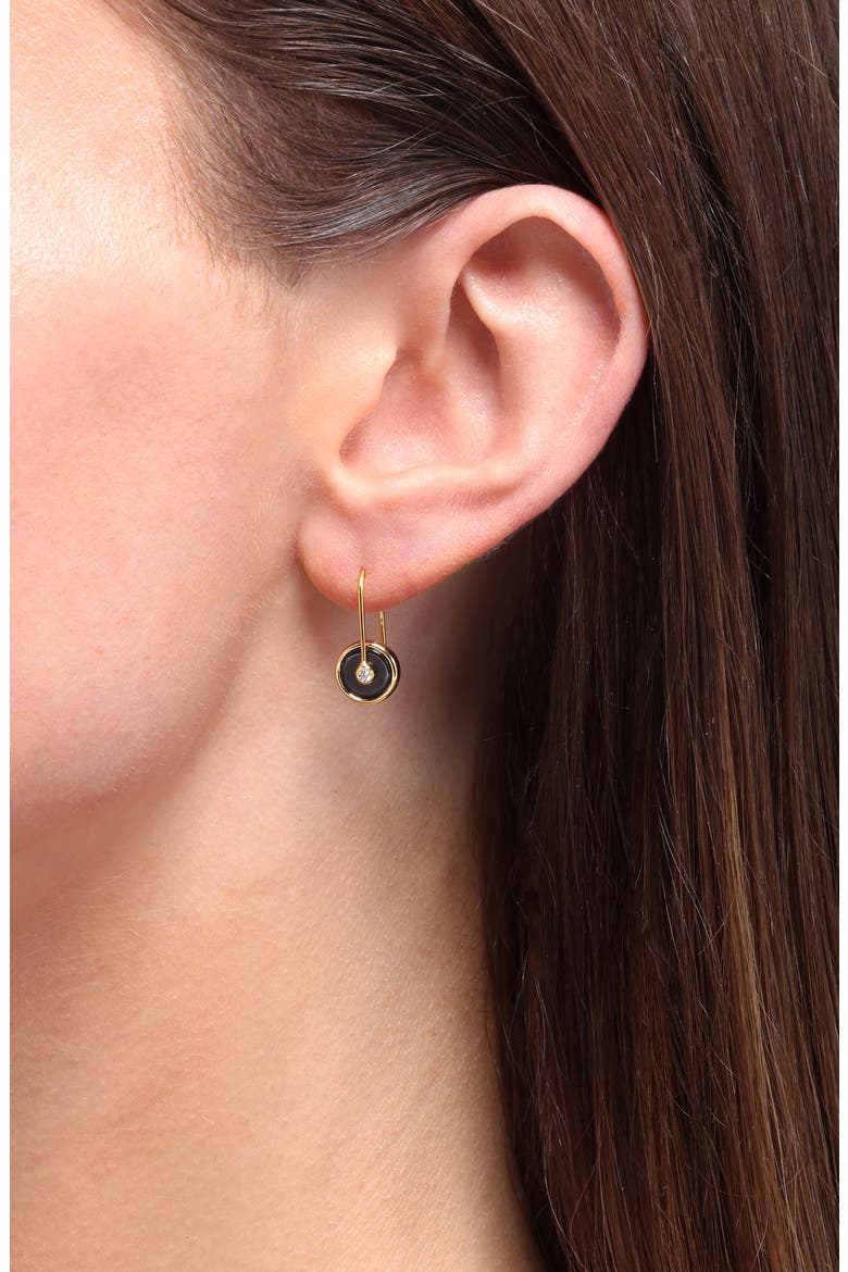 Stone Inlay Coin Earrings, Alternate, color, ONYX MULTI