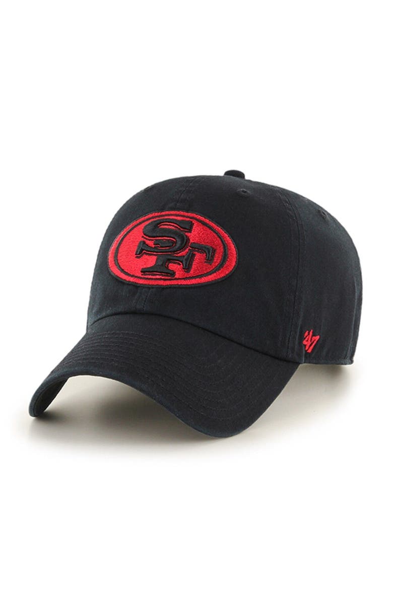 '47 Men's '47 Black San Francisco 49ers Clean Up Adjustable Hat, Main, color, Black