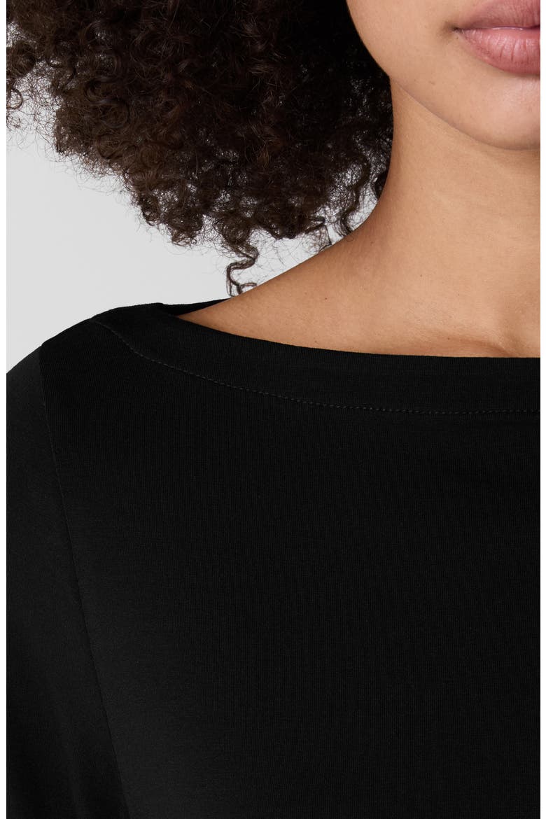 Bateau Neck Top, Alternate, color, BLACK