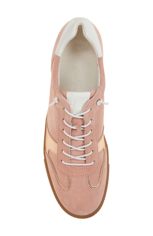 Paul Green Alison Sneaker In Rose Rosato Soft Suede