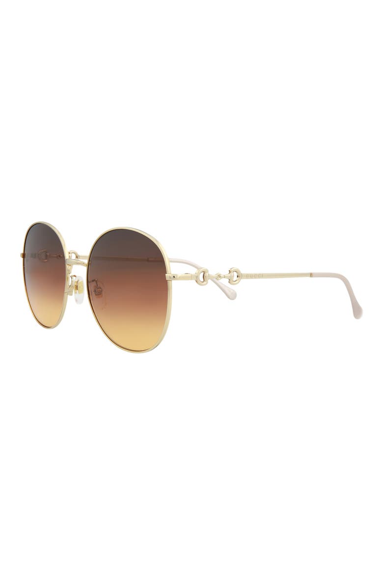 59mm Round Novelty Sunglasses, Alternate, color, GOLD GOLD BROWN