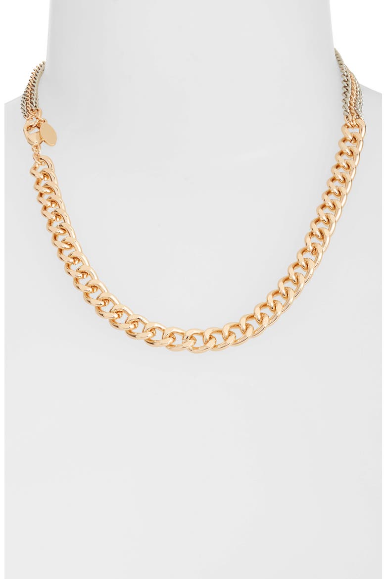x Draya Michele Cuban Chain Necklace, Alternate, color, TWO TONE