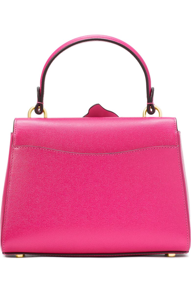 Kate Spade New York katy floral appliqué textured leather top handle bag, Alternate, color,