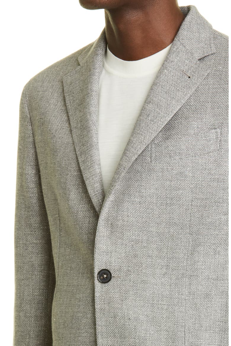 Wool & Linen Sport Coat, Alternate, color, GREY