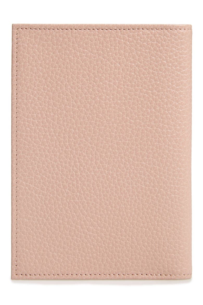 Leather Passport Case, Alternate, color, POWDER PINK