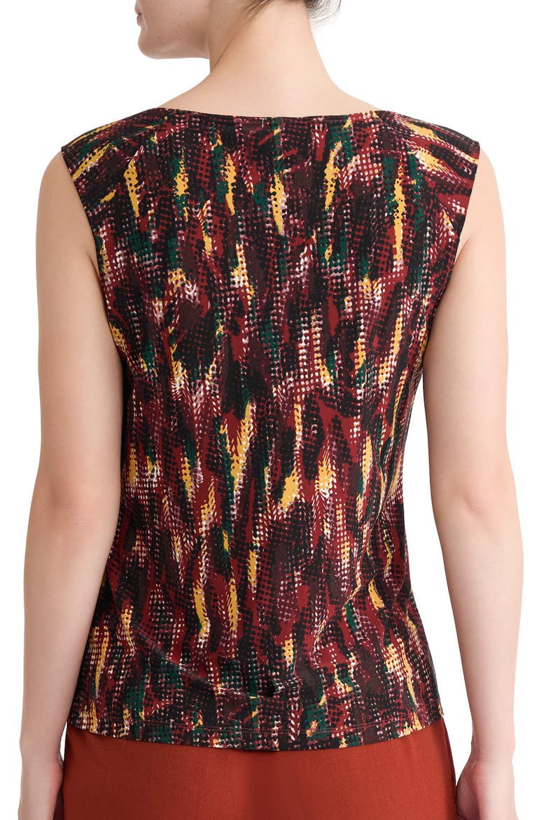 Cowl Neck Sleeveless Top, Alternate, color, SEPIA SPICE MULTI
