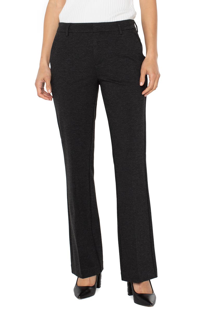 Liverpool Los Angeles Kelsey Flare Ponte Pants, Main, color, Heathered Charcoal