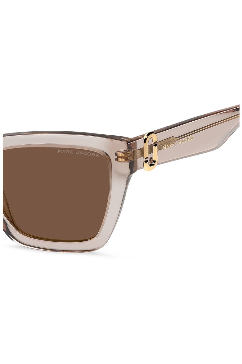 54mm Cat Eye Sunglasses, Alternate, color, BEIGE/ BROWN
