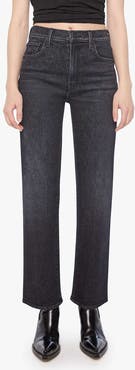 MOTHER The Lil' Rambler Zip High Waist Straight Leg Jeans