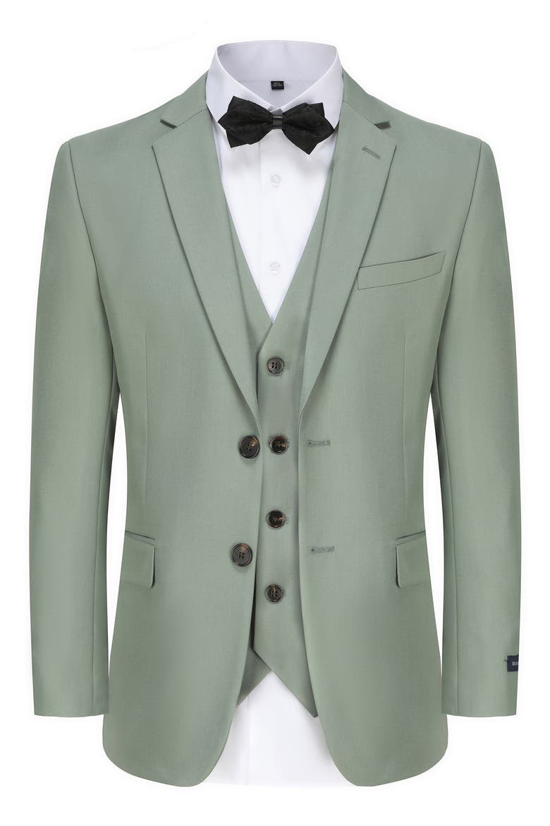Premium Slim Fit 3-Piece Suit, Alternate, color, SAGE