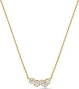 Bony Levy 18K Gold Monaco Diamond Bezel Pendant Necklace