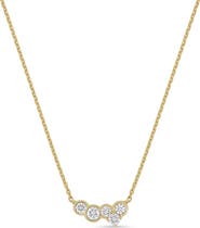 Bony Levy 18K Gold Monaco Diamond Bezel Pendant Necklace