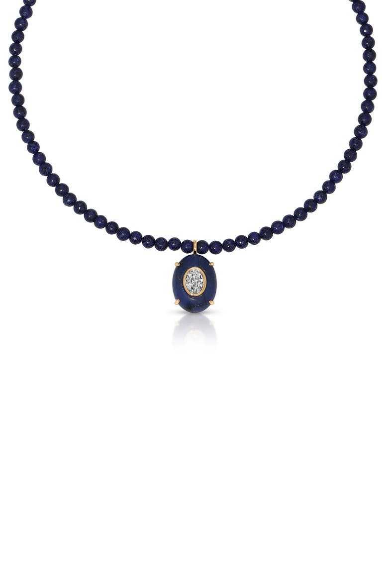 Beaded Pendant Necklace, Alternate, color, LAPIS