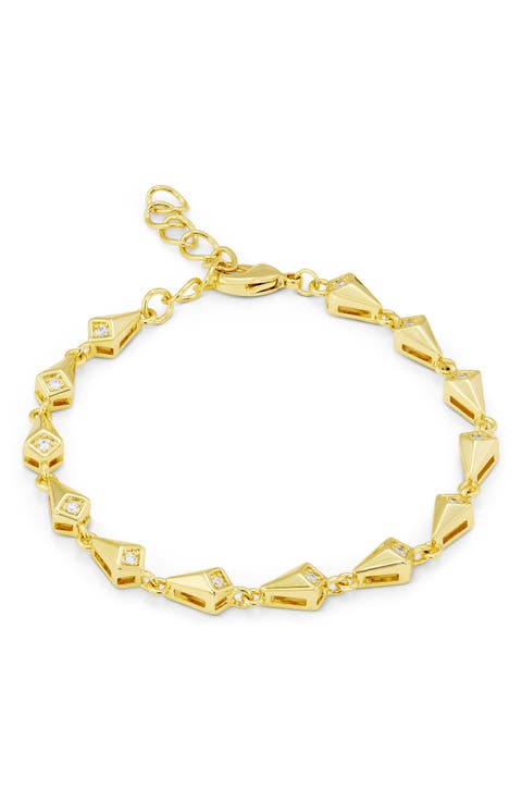 Geometric Cubic Zirconia Bracelet