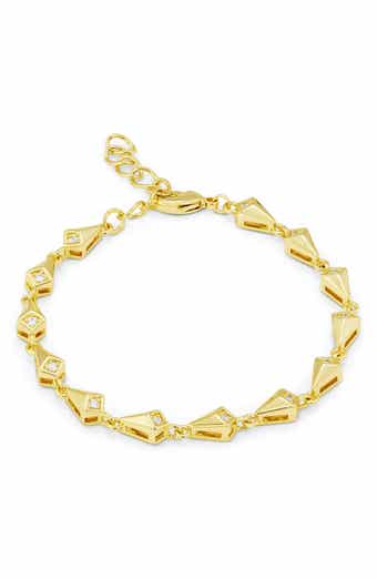 Geometric Cubic Zirconia Bracelet