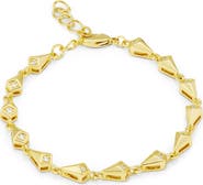 SAVVY CIE JEWELS Geometric Cubic Zirconia Bracelet