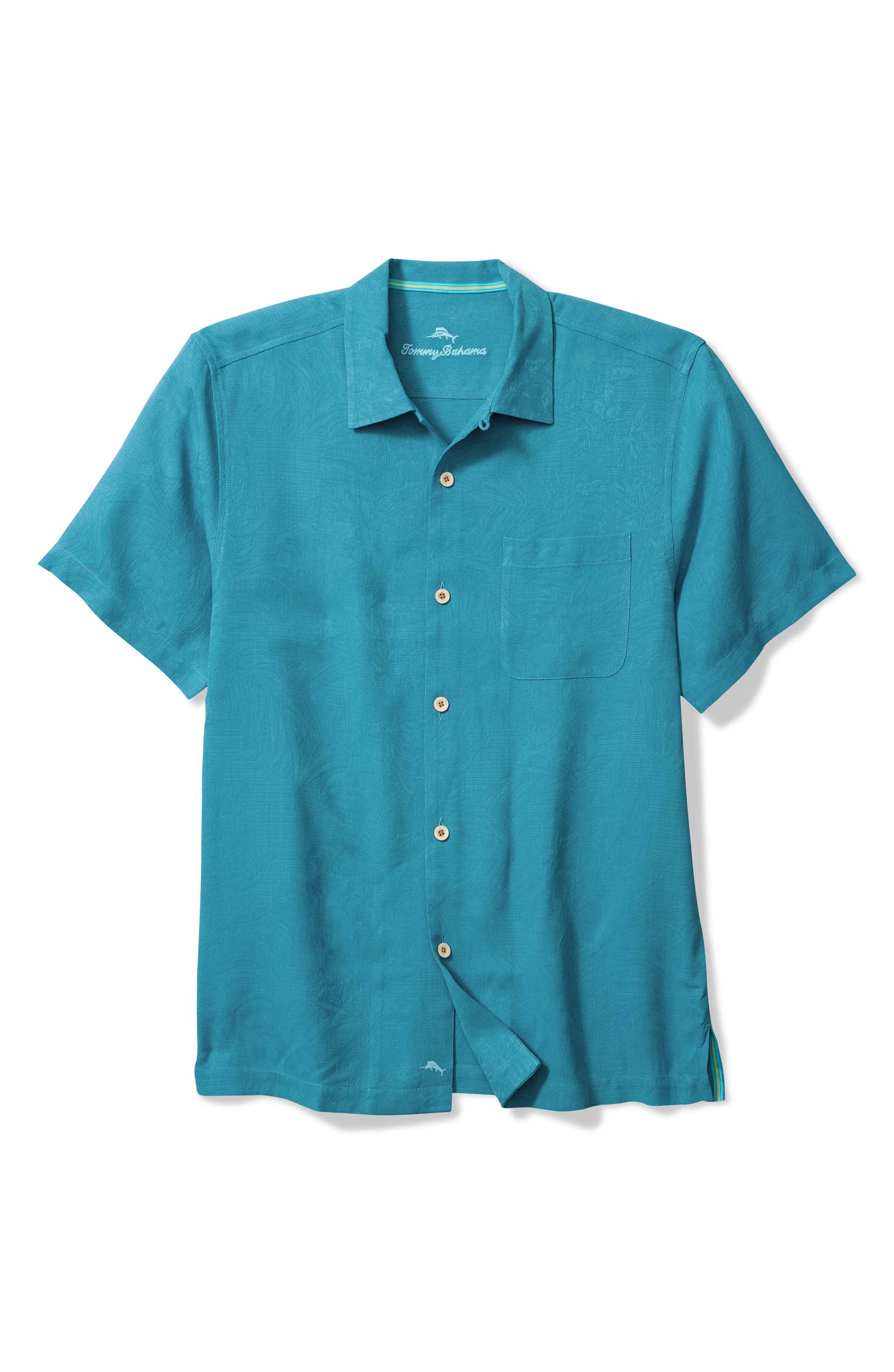 Tommy Bahama Tropic Isles Short Sleeve Button-Up Silk Shirt