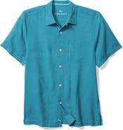 Tommy Bahama Tropic Isles Short Sleeve Button-Up Silk Shirt