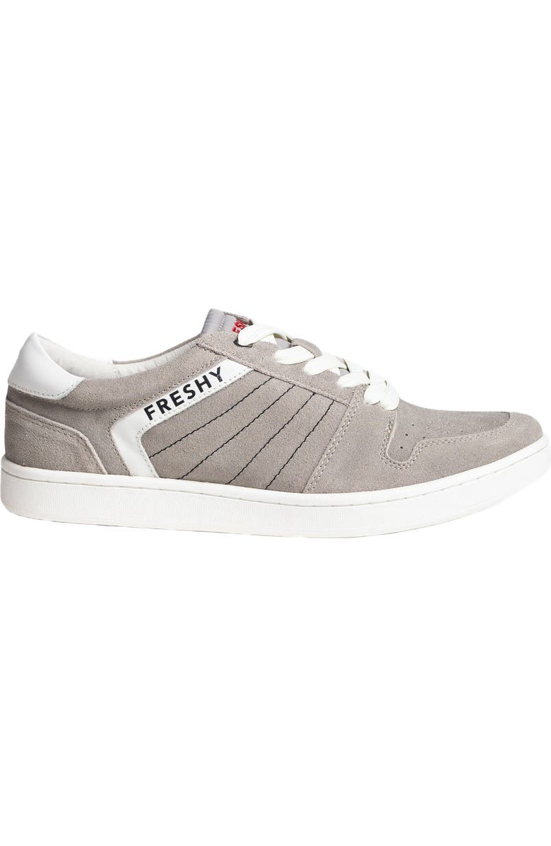Freshy Kingpin Suede Sneaker, Main, color, Grey/White