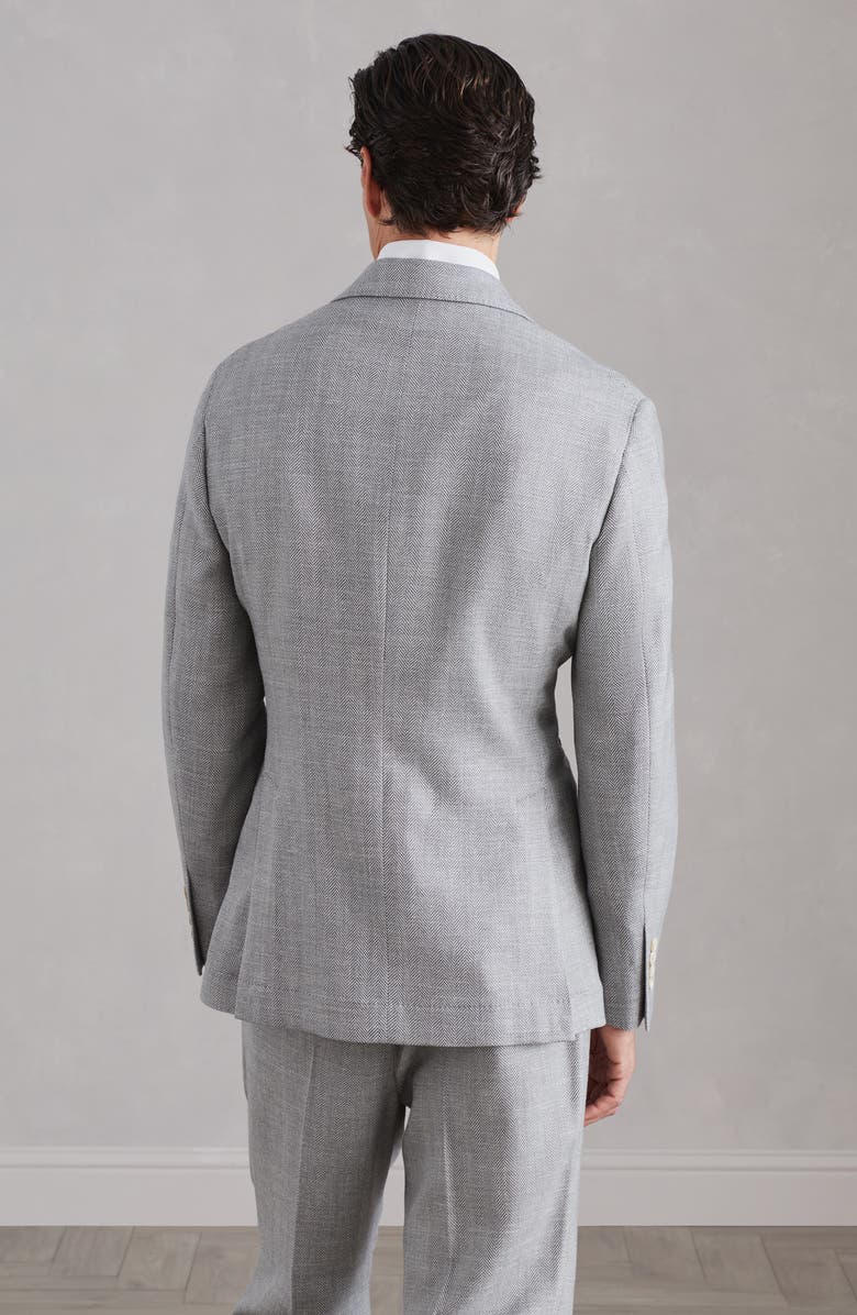 Brunello Cucinelli Chevron unconstructed Cavallo blazer, Alternate, color,