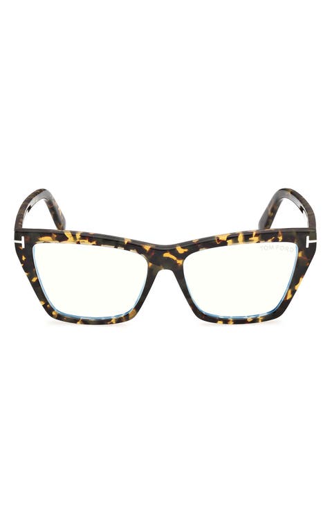 55mm Cat Eye Blue Light Blocking Glasses